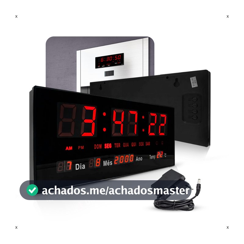 Relógio De Parede Grande Led Digital P/ Academia Hospital