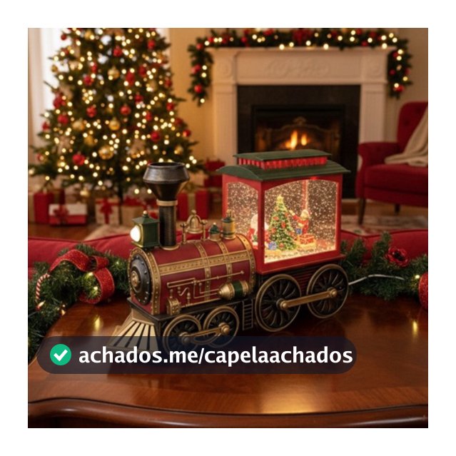 Luminárias Natal LED Musical Decoração Papai Noel Trem Enfeite decorativo Brinquedo Lamparina