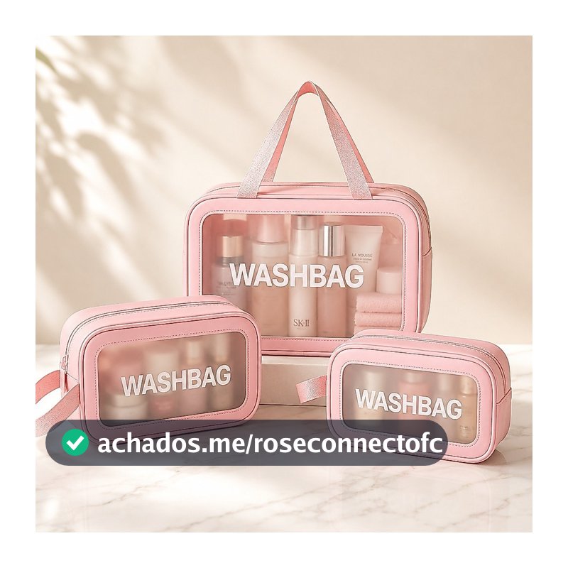 Kit 3 Necessaires Impermeáveis Organizadoras para Viagem e Maquiagem MC04
