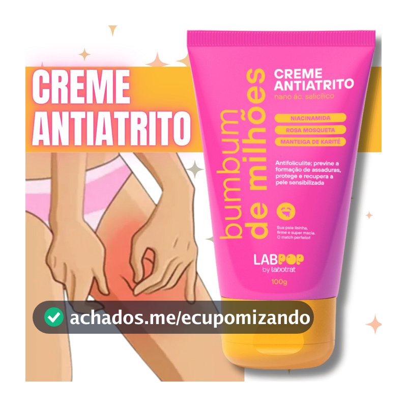Creme Antiatrito cuidado assaduras nas cochas e foliculite recupera parte sensivel