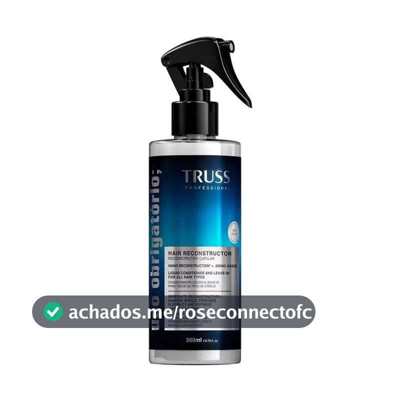 Truss Uso Obrigatório Leave-in Reconstrutor 260ml | Proteção Térmica, Brilho e Reparação Imediata