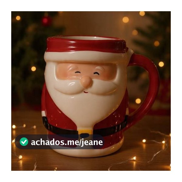 CANECA DE NATAL PORCELANA PAPAI NOEL 330ML