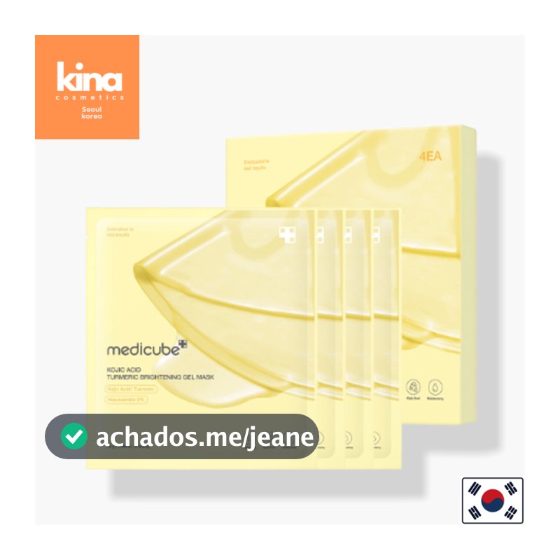 [Medicube] Máscara De Gel Clareador De Cúrcuma Com Ácido Kójico 1 Folha