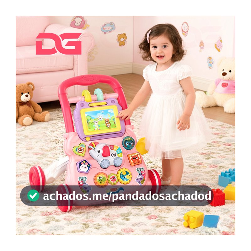 Andador Infantil Empurrador Infantil Educativo Musical Empurrador Quadro Magico Educativo Bebê P20