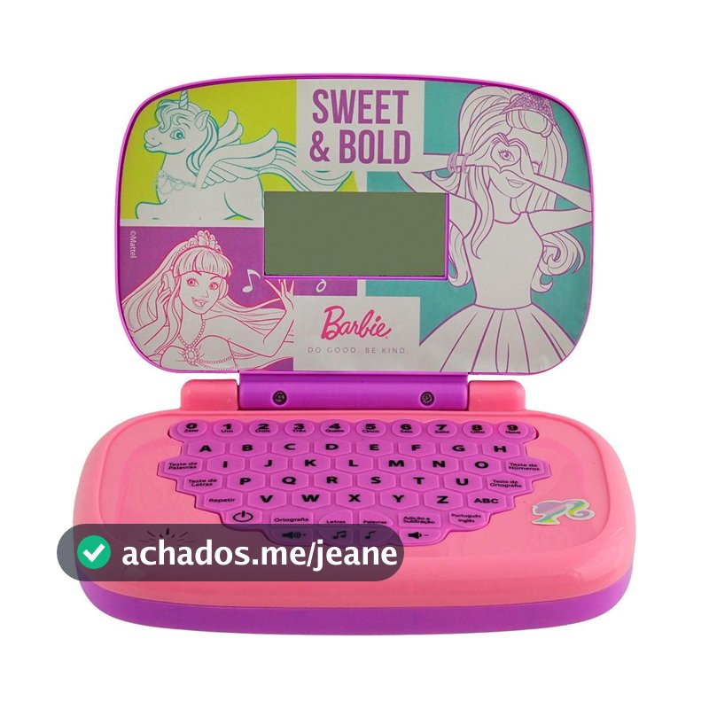 Laptop Infantil Educativo Bilíngue Barbie Candide