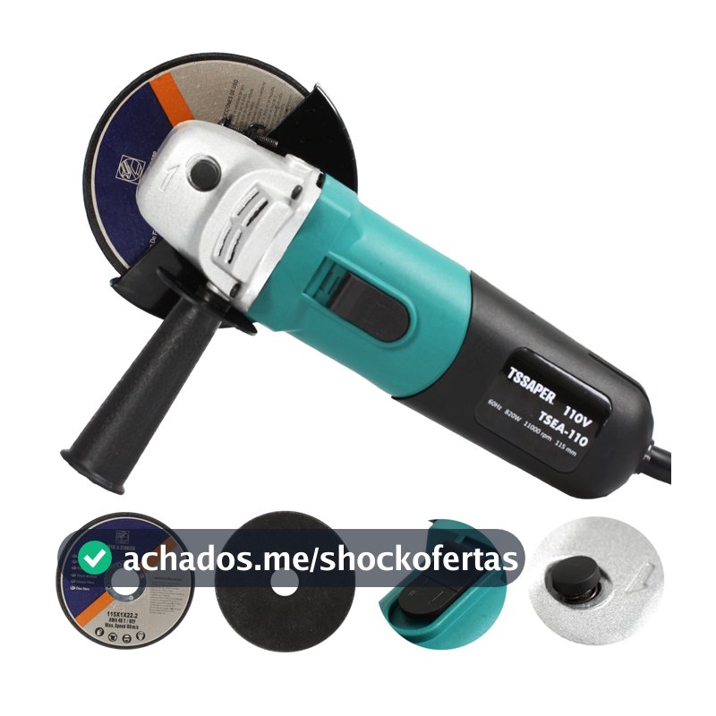 Esmerilhadeira Lixadeira Angular 820w 115mm 4.1/2 11000rpm Tssaper modelo TSEA