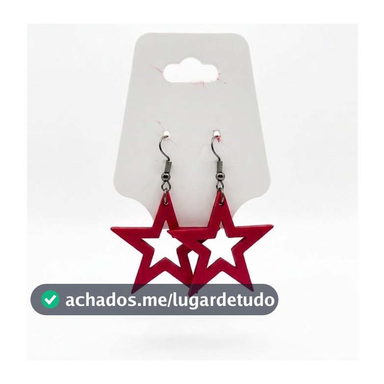 Brinco Estrela Vazada Impressão 3D Leve Moderno Estilo Pop Divertido Várias Cores