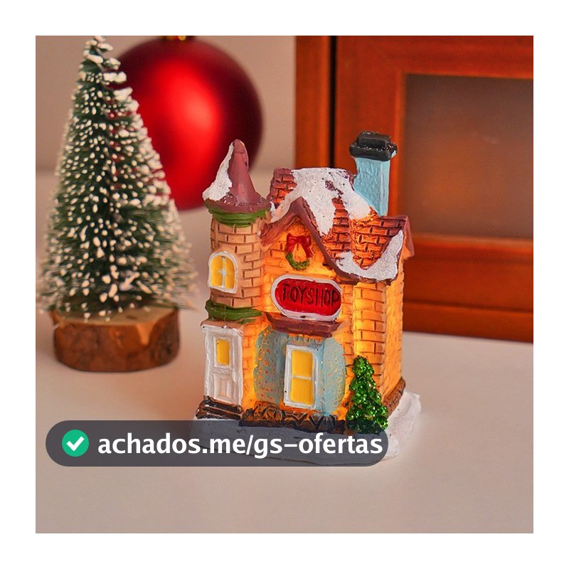 Decoração Luminosa De Festa De Terrário De Mini Casa Para Presente De Feriado De Natal