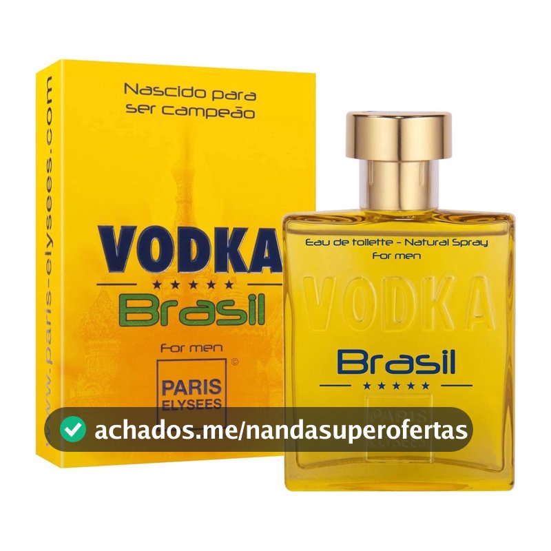 Perfume ORIGINAL Vodka Brasil amarelo 100ml - Paris Elysses