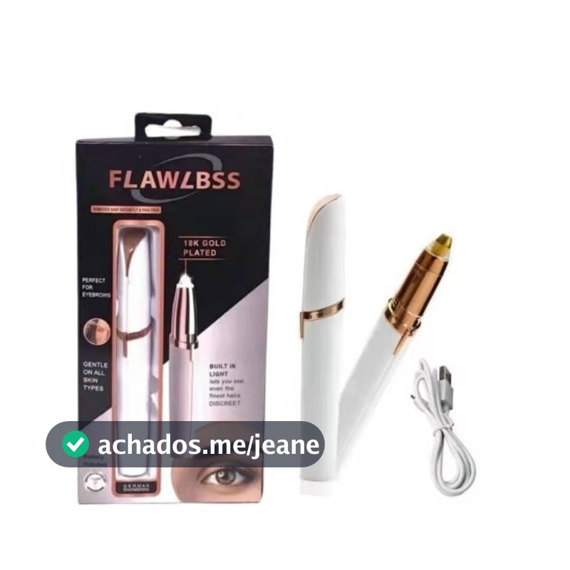 Depilador Indolor Caneta Sobrancelha Removedor Instantâneo de Pelos Facial Elétrico a Pilha Portátil Feminino
