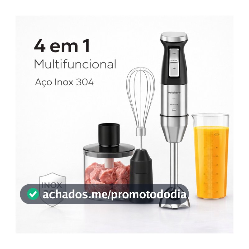 Mixer Elétrico com Processador 4 em 1 300W
