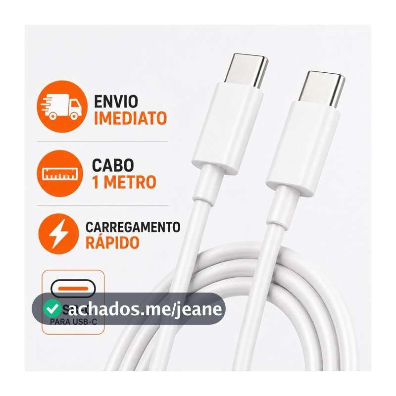 Cabo Tipo C Tipo C Turbo 1 Metro 3A Carregamento Rápido