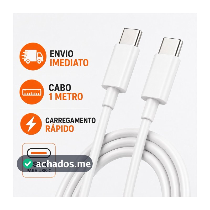 Cabo Tipo C Tipo C Turbo 1 Metro 3A Carregamento Rápido