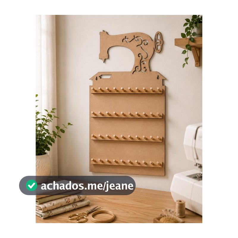 Organizador de Linhas para Costura Máquina de Costura Placa MDF Cru Artesanato