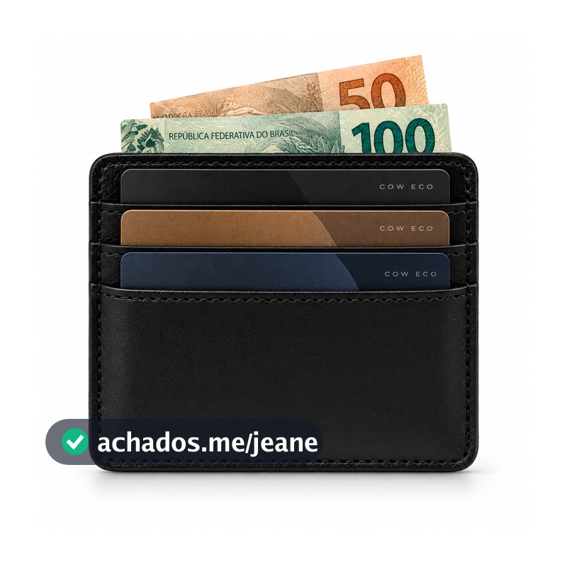 Porta Cartão Slim Couro Pu CNH Masculino Feminino