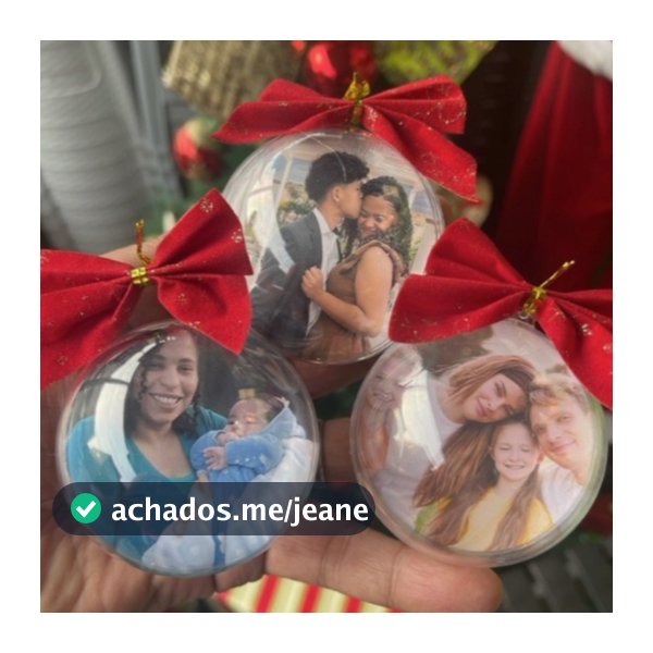 KIT BOLAS DE NATAL COM FOTO PERSONALIZADA