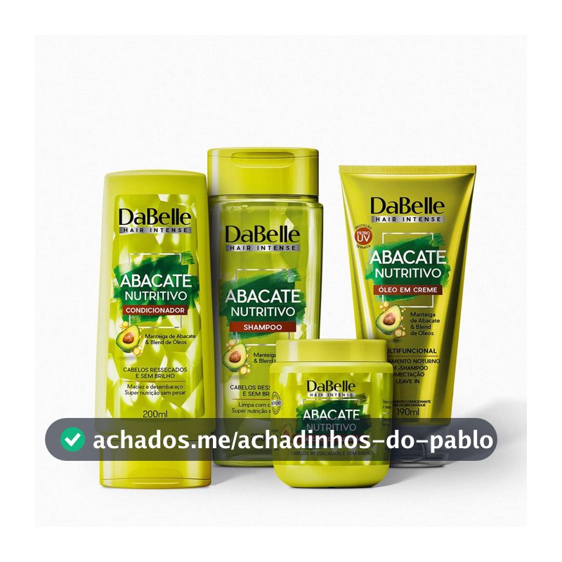 Kit Hidratação e Nutrição Abacate Nutritivo - Dabelle Hair