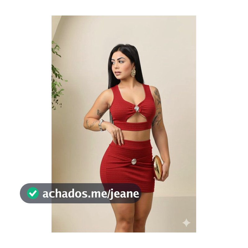 conjunto feminino com short saia .
