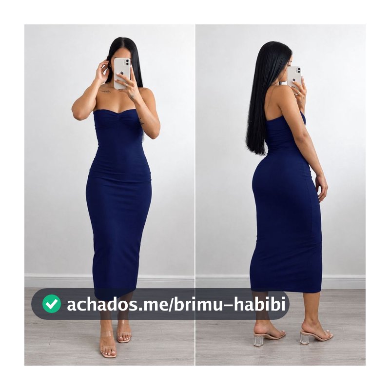 Kit 2 Vestidos Midi Tomara Que Caia Justo Vermelho Frio Suplex Look Chic Verão Blogueira Feminino