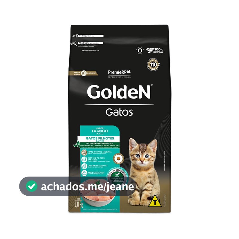 Ração Golden Gatos Filhotes Frango 1kg