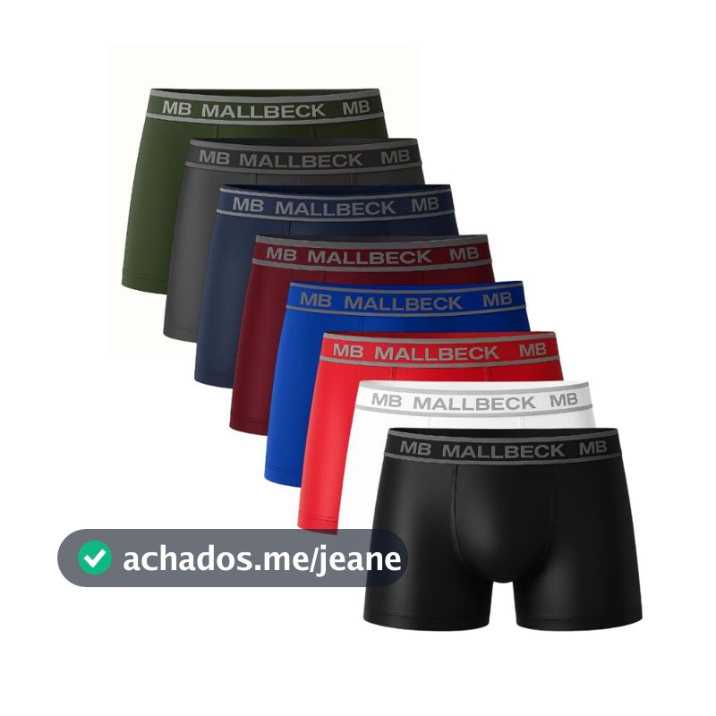 Kit 8 Cuecas Boxer Adulto Box Microfibra MALLBECK