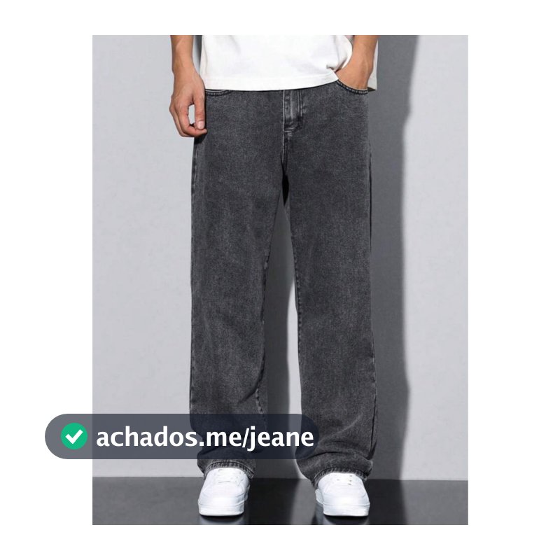 Calça Balão Calca Jeans Masculina Bag Boca Larga Streetwear Estonada 38 AO 48