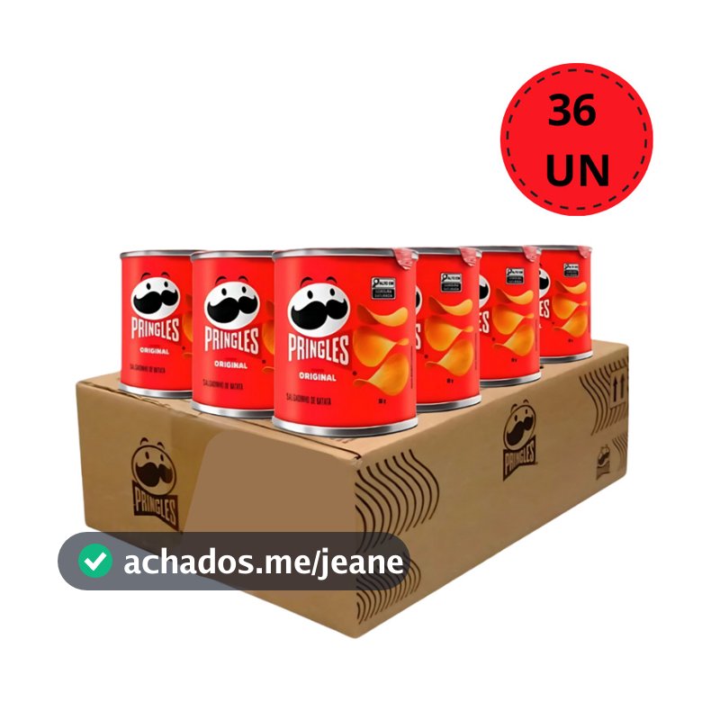 Salgadinho Batata Frita Pringles Original ou Cebola e Salsa 35g -----   Kit 30/24/12/6/ unidades