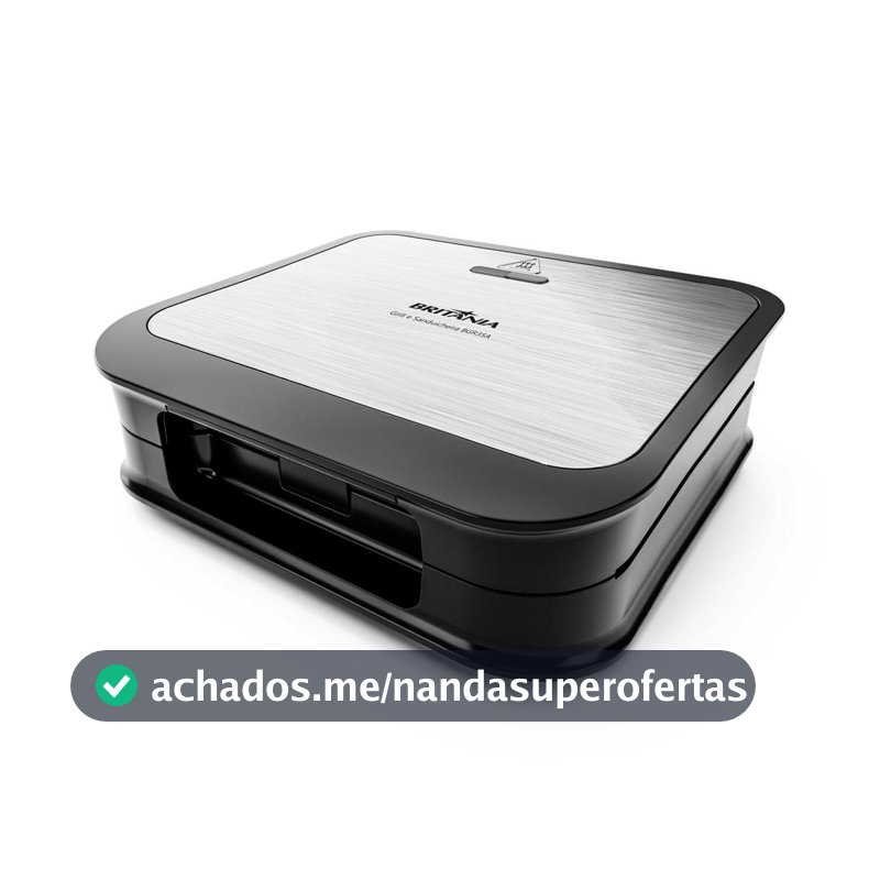 Grill e Sanduicheira Britânia 2 em 1 Redstone 850W BGR35A