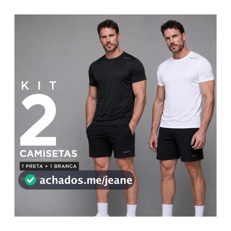Kit 2 Camiseta Masculina Dry Fit Anti Odor Treino Corrida Respiravel Tech Inside Musculacao Academia
