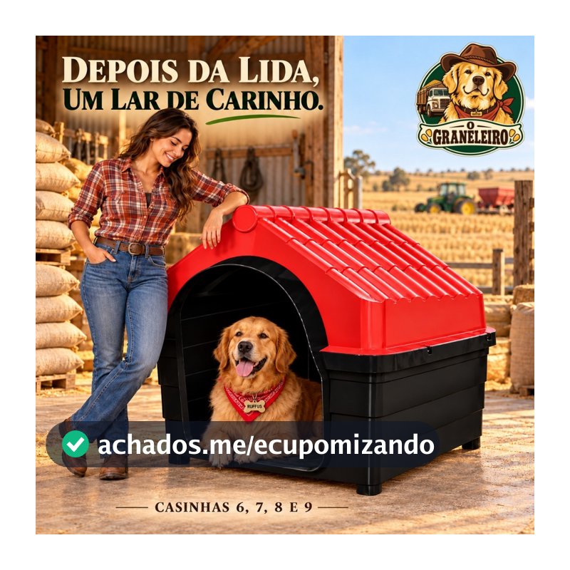 Casa Casinha Plástica Para Cachorro N6 N7 N8 N9 Porte Médio e Grande Extra Grande Big