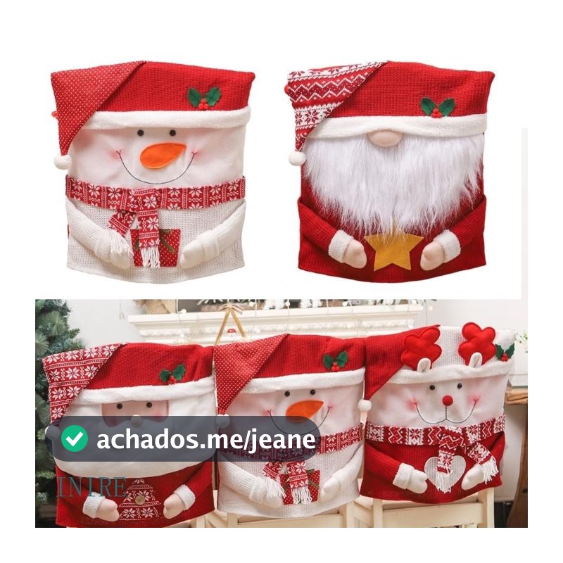 IRE Chapéus Vermelhos para Cadeiras de Jantar Natal