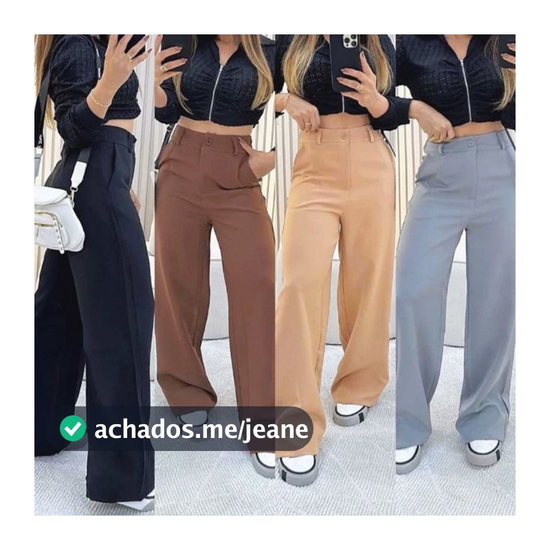 Calça Pantalona Alfaiataria Premium Wide Leg-Tendência Luxo