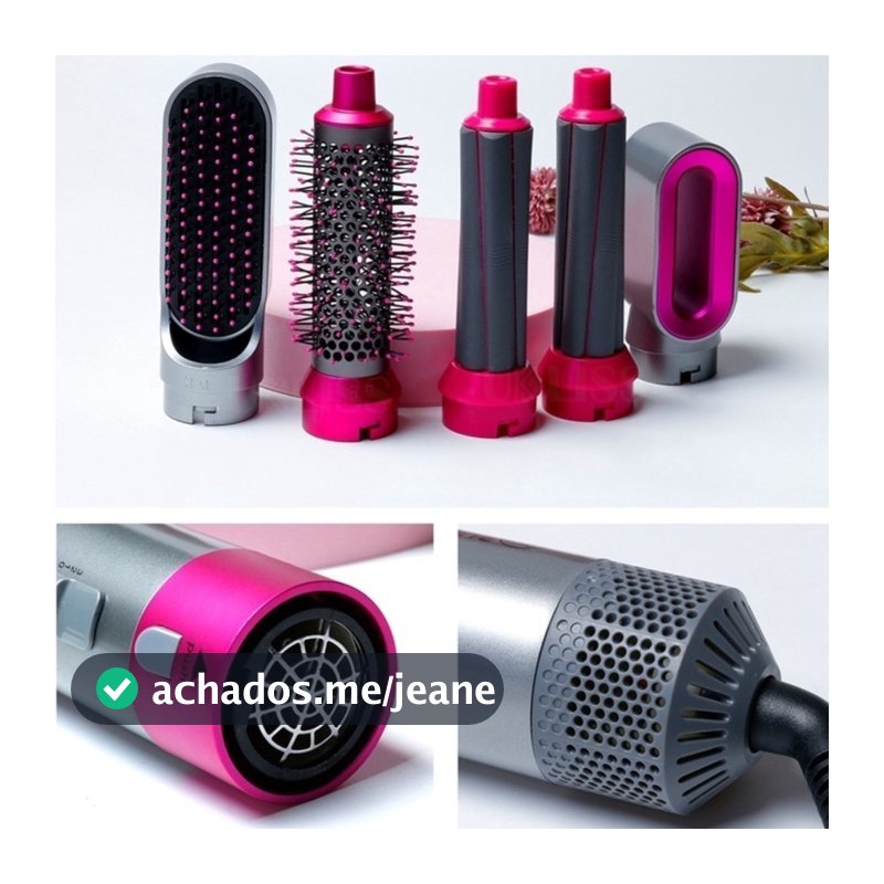Escova 5 em 1 Secador, Pente, Modelador, Aumenta volume Profissional 110V