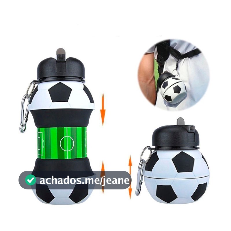 Copo Dobrável Infantil Garrafa Esférica Silicone para Esportes Ar Livre Portátil