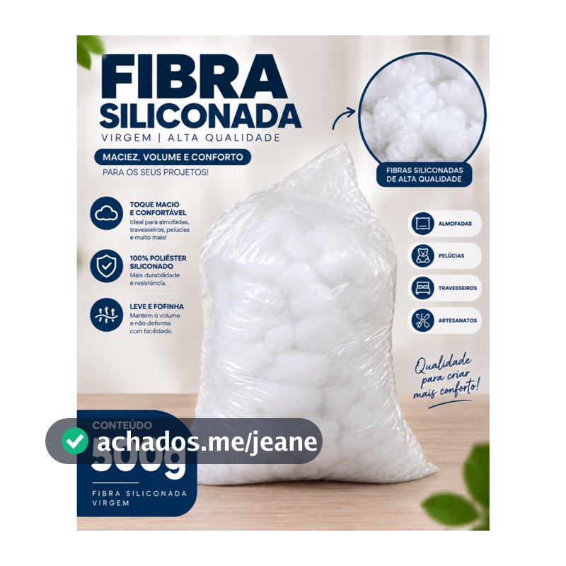 500 Gramas Fibra de Silicone Pura 100% Virgem Para Enchimento de Travesseiros e Almofadas