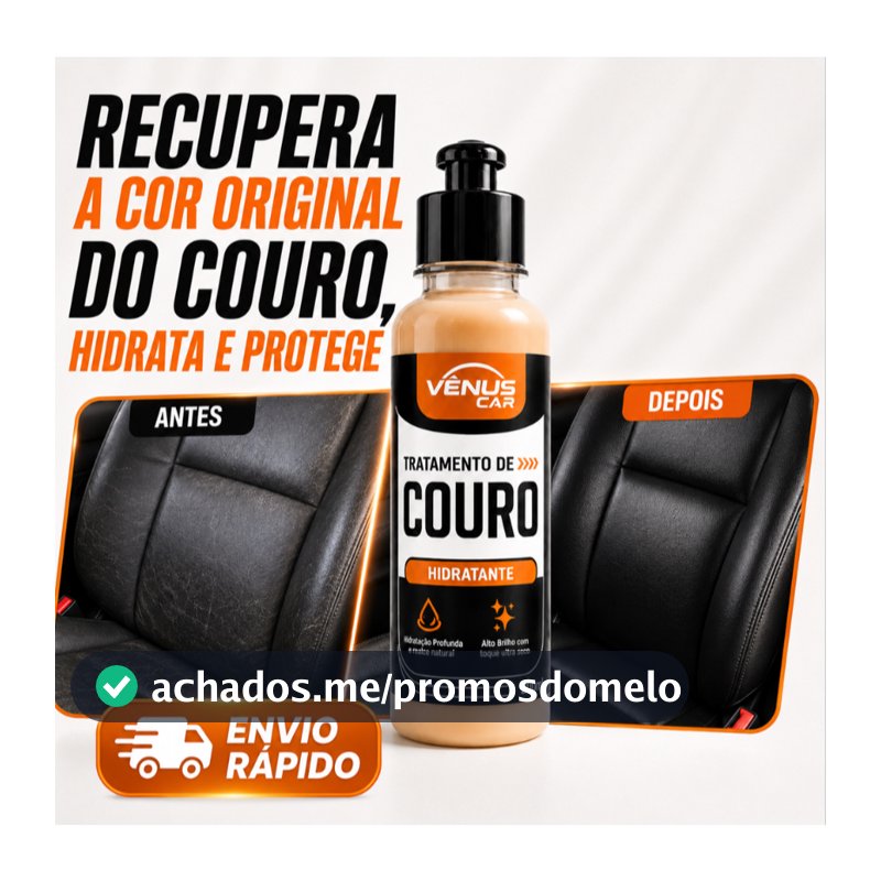 Restaurador e Hidratante de Couro Vênus Car 200ml Revitalizador Protetor para Bancos Automotivos Alto Rendimento