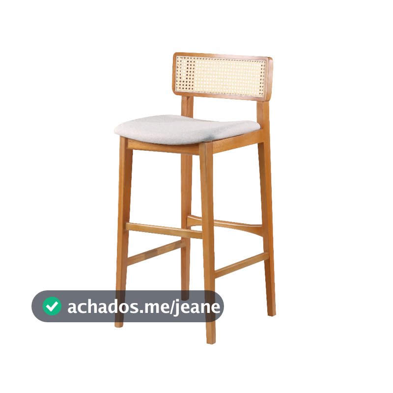 Banqueta Urbana Madeira Maciça Tela Rattan Sextavada