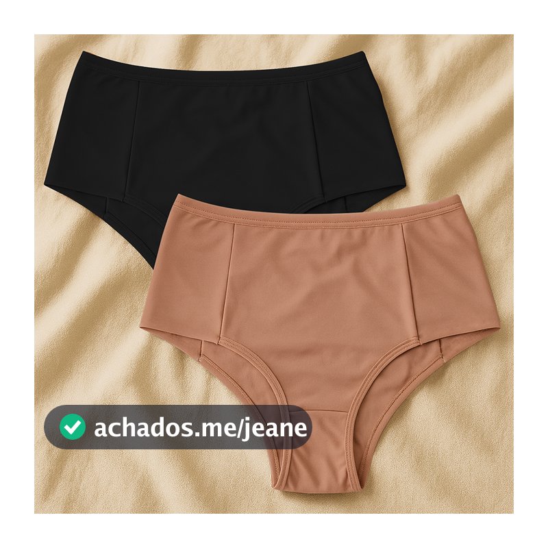 Kit 2 Calcinhas De Algodão Pós Parto Pala Dupla Cós Alto – Cotton Premium, Confortáveis e Modeladoras
