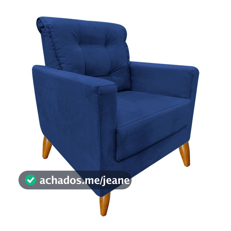 Poltrona Para Sala e Quarto Tillak Confortavel Reforçada Tecido Suede Amamentação Decorativa Premier
