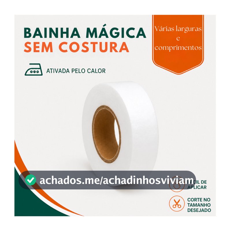 Bainha Mágica Instantanea Dupla Face Fita Termocolante Faça Barras de Calças Vestidos Saias Cortinas