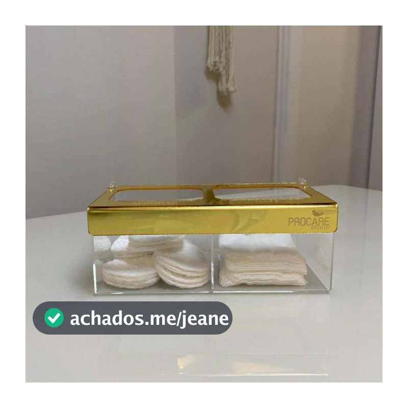 Suporte Duplo Algodão e Gaze em Acrílico - Personalizado IOF Clinicas Odonto Esteta
