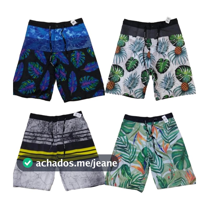 Bermudas Surfista Kit´s Elastano Masculina Bolso+Ziper ENVIO IMEDIATO !