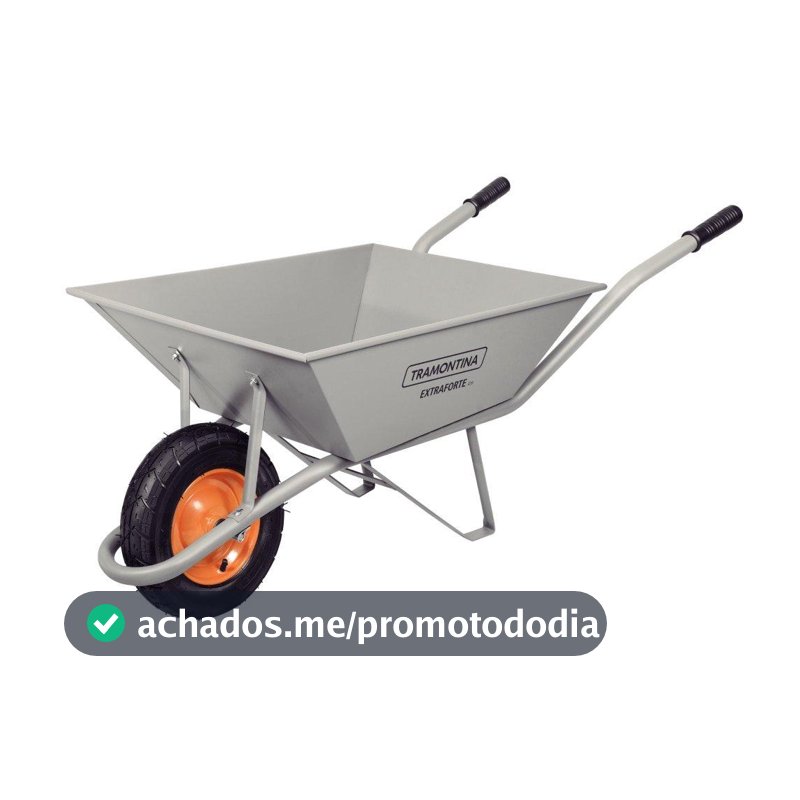 Carrinho de Mão Tramontina Extra Forte 65L Chapa Reforcada 0,9Mm Pneu Com Camara 3,25X8