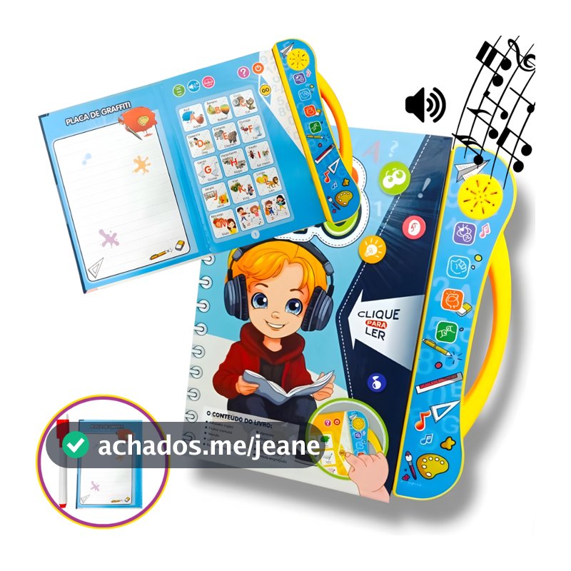 Livro Infantil Educativo Interativo Cor Aprender Desenho Som K