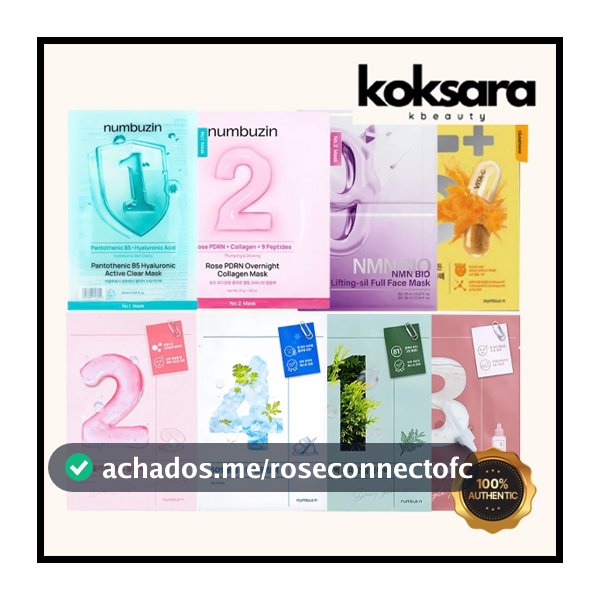 numbuzin no.1, no.2, no.3, no.4, no.5, no.9 sheet mask(new version no.1/no.2 mask)