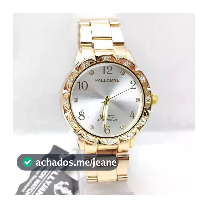 🔥OFERTA🔥Relógio Feminino Dourado Banhada a Ouro 18k A Prova D'água de Quartzo em Aço Inoxidável  Pallyjane Guke-