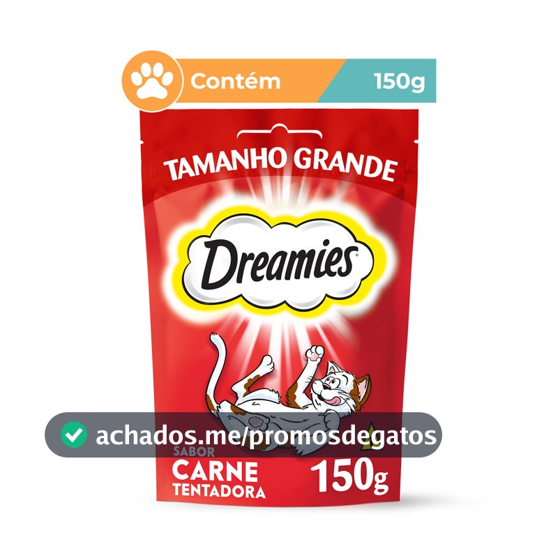 Petisco Dreamies para Gatos 150g Crocante Recheado