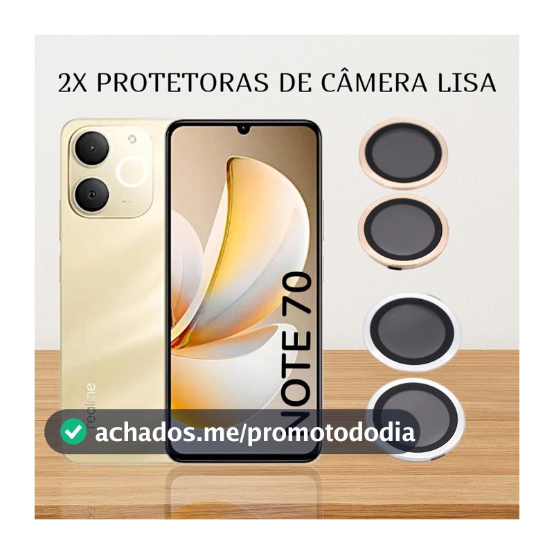 Kit 2X Protetores De Lente LIsa Compatível Para O Note 70