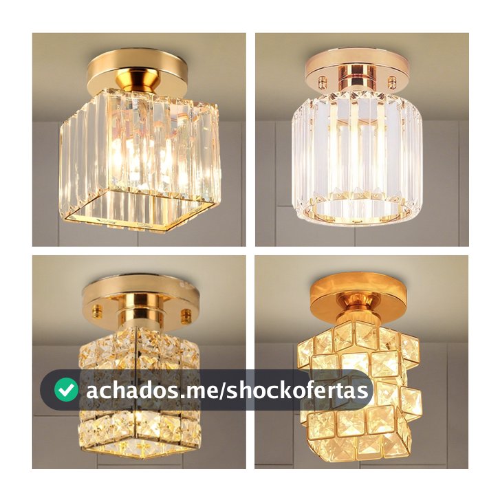 Lâmpada Led Moderna Para Corredor Com De Teto De Cristal , Varanda 3 Cores 85V-256V