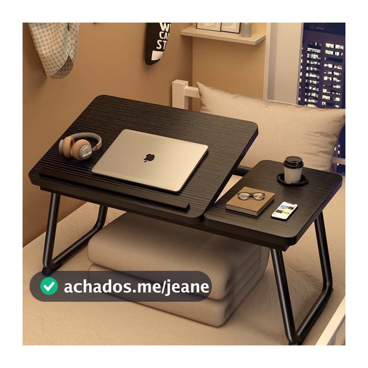 Mesa Para Notebook Dobrável Regulável Com Gaveta Multifuncional com Altura Ajustável
